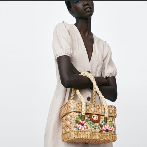 Zara embroidered box bag - Picture 4 of 5